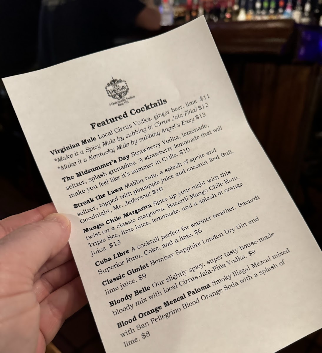 The Virginian Menu - Image 2