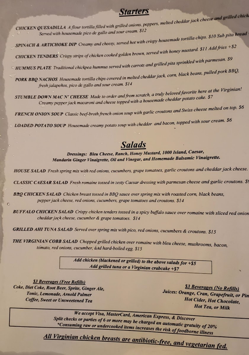 The Virginian Menu - Image 6